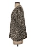 Chico's Animal Print Brown 3/4 Sleeve Silk Top Size Lg (2) - photo 5