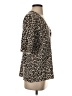 Chico's Animal Print Brown 3/4 Sleeve Silk Top Size Lg (2) - photo 4