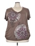 Appropriate Behavior Paisley Brown Short Sleeve T-Shirt Size 4X - photo 1