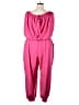 Shein Curve 100% Polyester Solid Pink Jumpsuit Size 20 Plus (4) - photo 2
