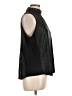 Allison Joy Metallic Black Sleeveless Blouse Size L - photo 4