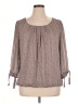 Roz & Ali 100% Polyester Gray 3/4 Sleeve Blouse Size XL - photo 1