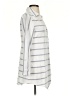 Soft Surroundings Stripes Gray 3/4 Sleeve Button-Down Shirt Size S - photo 4