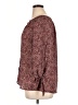 Krazy Kat 100% Polyester Paisley Burgundy 3/4 Sleeve Blouse Size XL - photo 5
