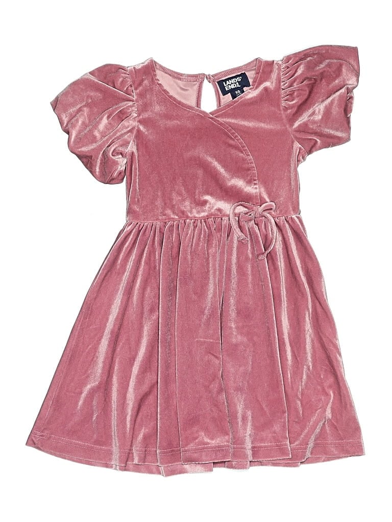 Pre-owned Lands' End Kids' Dress In Pink