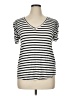 Green Envelope Stripes Silver Short Sleeve T-Shirt Size XL - photo 1