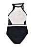 Jantzen Color Block Black One Piece Swimsuit Size 12 - photo 1