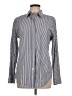 Theory 100% Cotton Stripes Silver Long Sleeve Button-Down Shirt Size L - photo 1