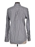 Theory 100% Cotton Stripes Silver Long Sleeve Button-Down Shirt Size L - photo 2