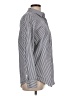 Theory 100% Cotton Stripes Silver Long Sleeve Button-Down Shirt Size L - photo 4