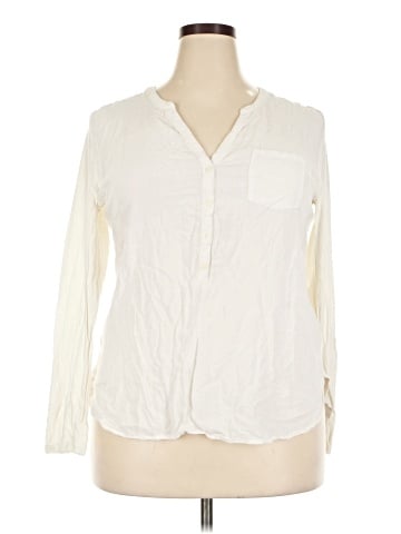 Merona Long Sleeve Henley (view 1)