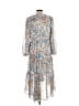 Joie Print Blue Casual Dress Size L - photo 2