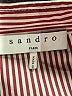 Sandro 100% Polyurethane Stripes Red 3/4 Sleeve Button-Down Shirt Size Med (2) - photo 7