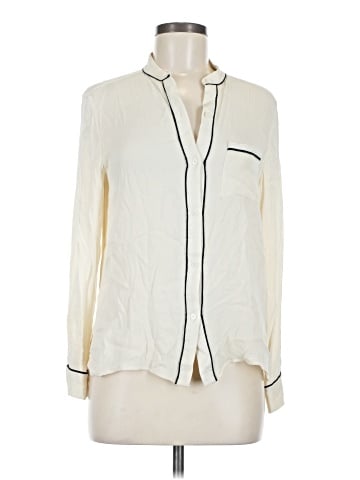Alice + Olivia Long Sleeve Silk Top (view 1)