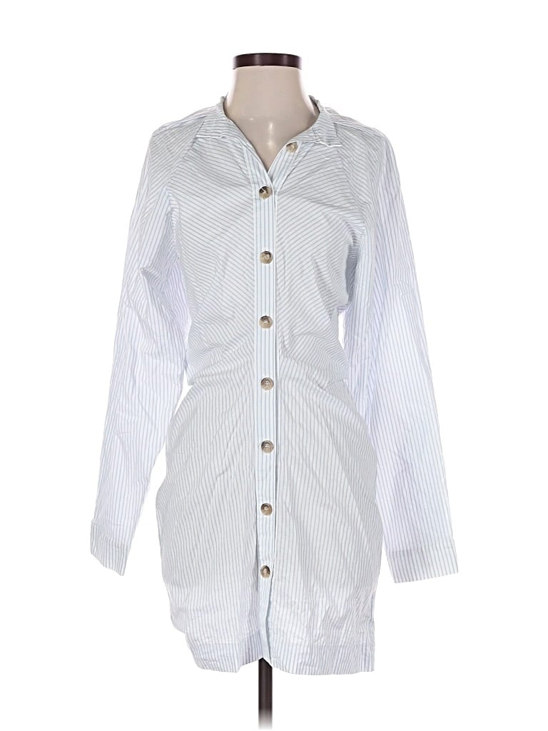Pre-owned Nanushka Long Sleeve Button Down Shirt In White