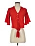 Hiatus Red Short Sleeve Blouse Size XS - photo 1