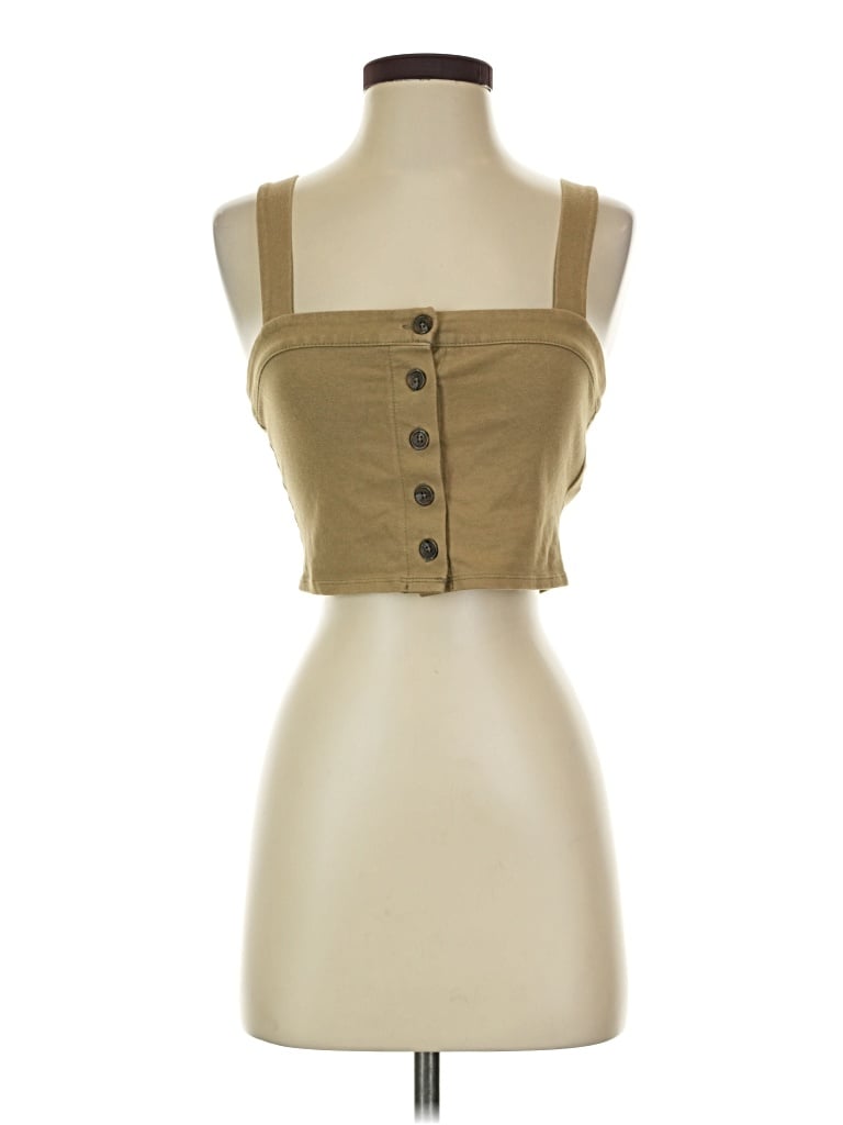 Pre-owned Forever 21 Sleeveless Top Tan Sweetheart Neckline Tops