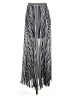 Bebe 100% Polyester Stripes Silver Formal Skirt Size M - photo 1