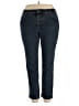 Just My Size Solid Blue Jeans Size 24W - photo 1