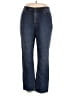 Lauren Jeans Co. Solid Blue Jeans Size 14 - photo 1