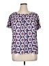 Boden Graphic Blue Short Sleeve Blouse Size 16 - photo 1