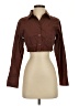 Obey 100% Cotton Brown 3/4 Sleeve Button-Down Shirt Size XS - photo 1