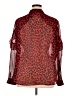 Rachel Roy Collection 100% Polyester Animal Print Red Long Sleeve Blouse Size 16 - photo 2
