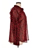 Rachel Roy Collection 100% Polyester Animal Print Red Long Sleeve Blouse Size 16 - photo 4