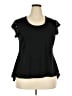 Dots Black Short Sleeve Top Size 2X - photo 1