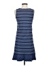 Lands' End Chevron-herringbone Blue Casual Dress Size XS - photo 2