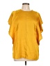 Worthington Yellow Short Sleeve Blouse Size L (tall) - photo 1