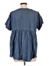 Cato Blue Short Sleeve Blouse Size L - photo 2