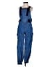 Forever 21 100% Cotton Blue Black Jumpsuit Size XS - photo 1