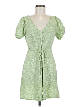 Madewell V-Neck Button-Front Mini Dress in Ditsy Daze (view 1)