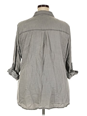Molly & Isadora 3/4 Sleeve Button-Down Shirt (view 2)