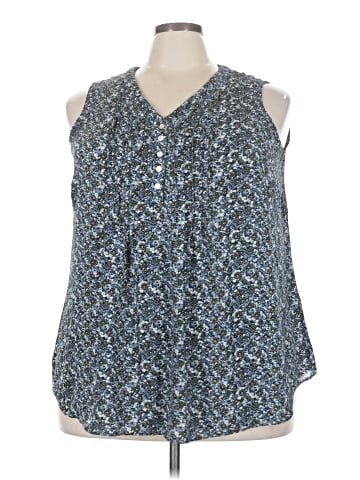 Rose + Olive Sleeveless Blouse (view 1)
