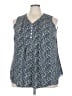 Rose + Olive Blue Sleeveless Blouse Size 3X - photo 1
