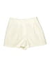 Express 100% Polyester Solid Ivory Shorts Size 8 - photo 1