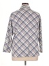 Basic Editions Plaid Gray 3/4 Sleeve Blouse Size 1X - photo 2