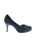 Lucky Penny Color Block Blue Heels Size 8 1/2 - photo 1