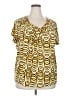 Rafaella Yellow Short Sleeve Blouse Size 2X - photo 1