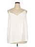 ASOS 100% Polyester Ivory Sleeveless Blouse Size 18 - photo 1