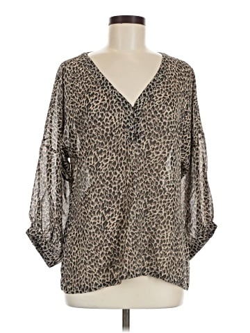 Garnet Hill 3/4 Sleeve Silk Top (view 1)