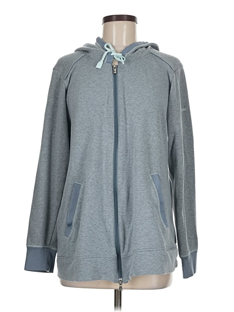 Pre-owned Assorted Brands Zip Up Hoodie In Gray