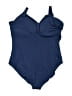 Jantzen Solid Blue One Piece Swimsuit Size 22w - photo 2