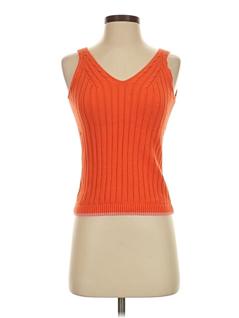 Pre-owned Talbots Tank Top Orange Strapless Neckline Tops
