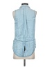 Lovestitch 100% Tencel Blue Sleeveless Button-Down Shirt Size S - photo 2