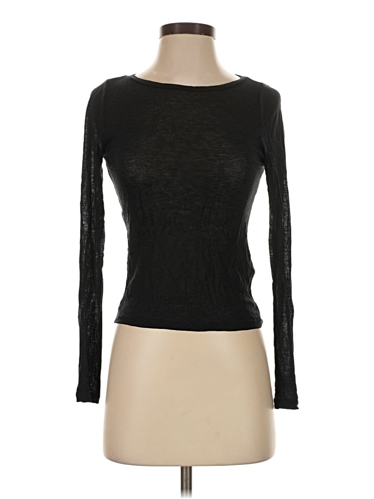 Pre-owned Madewell Long Sleeve T-shirt In Black