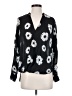 Aqua 100% Polyester Black Long Sleeve Blouse Size S - photo 1