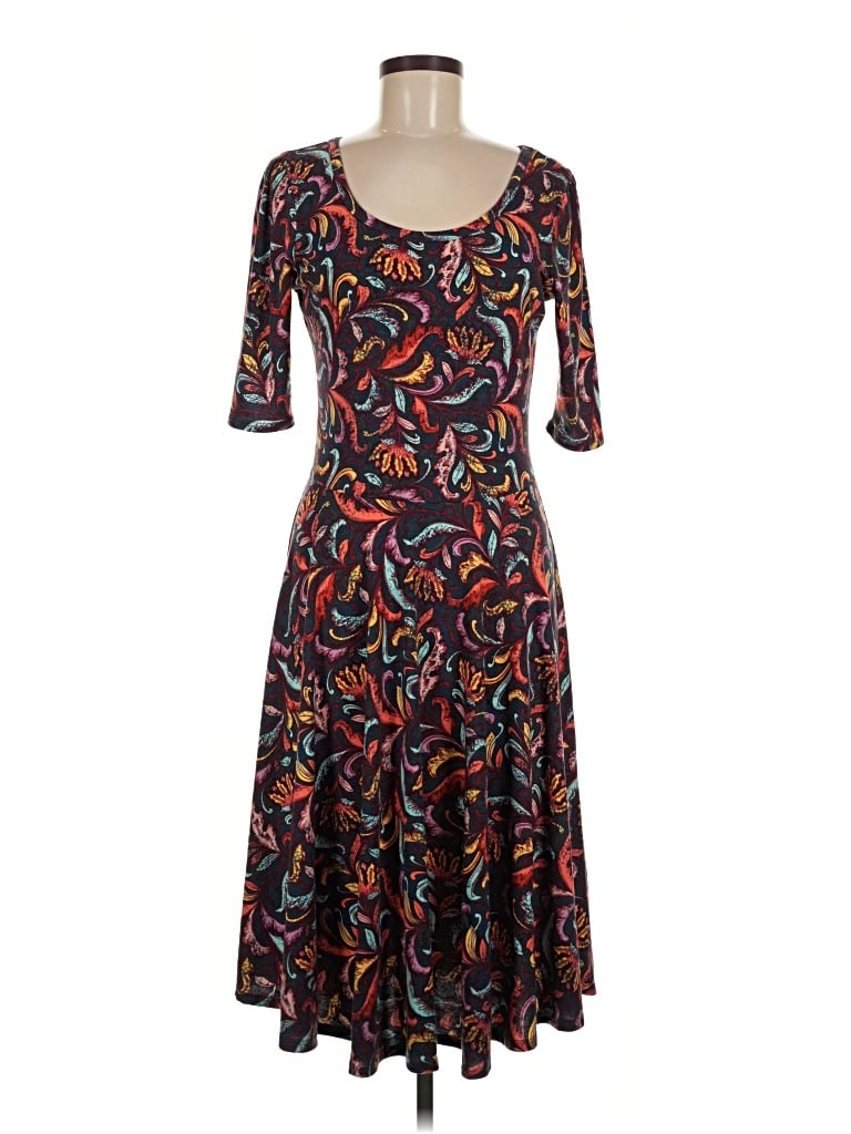 Pre-owned Lularoe Casual Dress In Brown